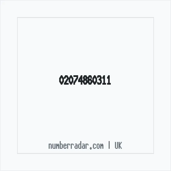 Reverse number check for +44 20 7486 0311 — who called me?