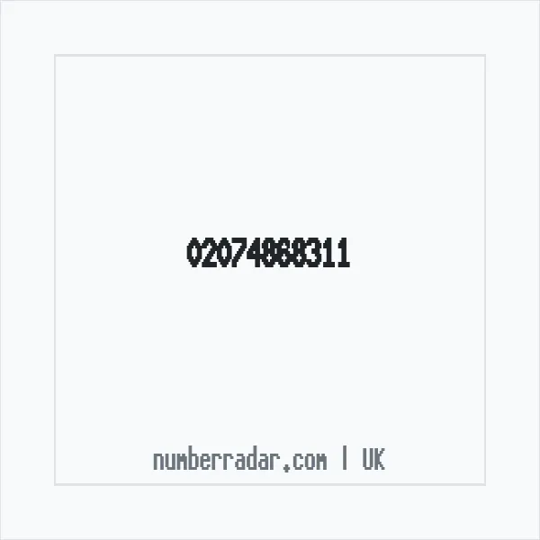Reverse number check for +44 20 7486 8311 — who called me?