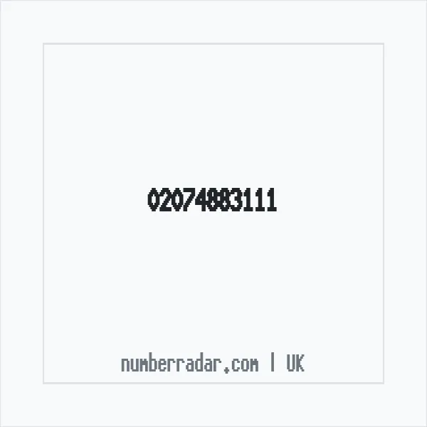 Reverse number check for +44 20 7488 3111 — who called me?