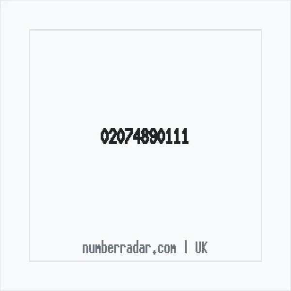 Reverse number check for +44 20 7489 0111 — who called me?