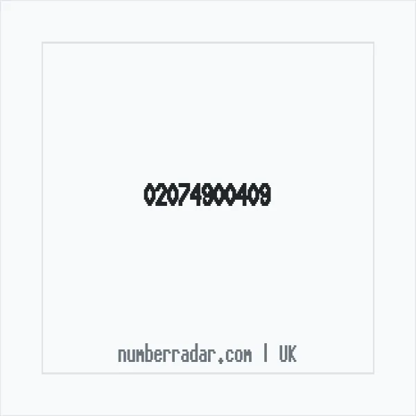 Reverse number check for +44 20 7490 0409 — who called me?