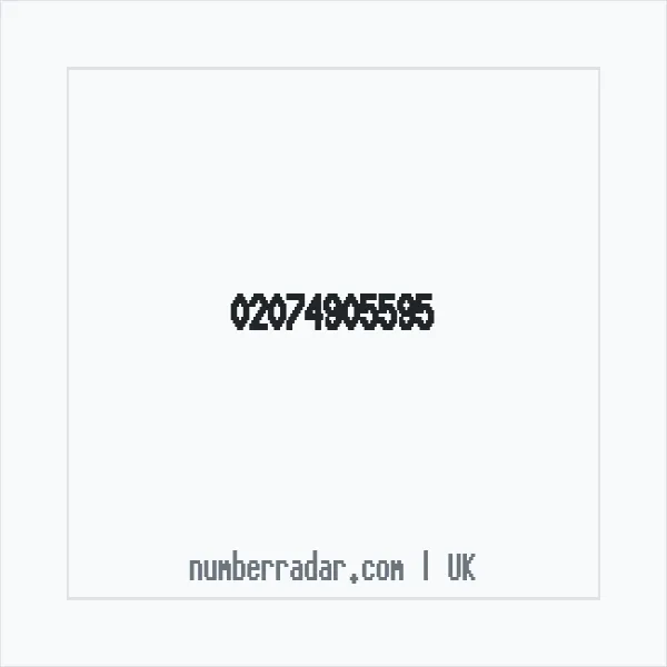 Reverse number check for +44 20 7490 5595 — who called me?