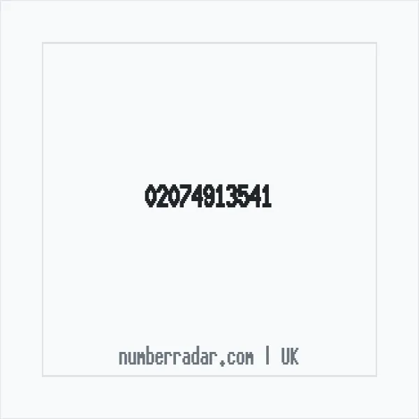 Reverse number check for +44 20 7491 3541 — who called me?