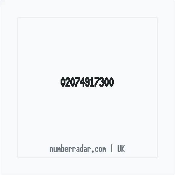 Reverse number check for +44 20 7491 7300 — who called me?