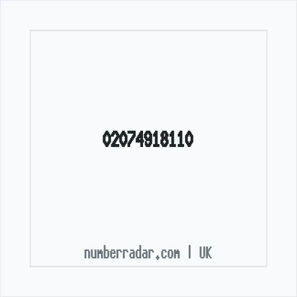 Reverse number check for +44 20 7491 8110 — who called me?