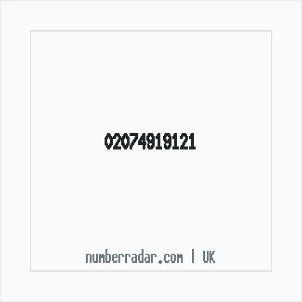 Reverse number check for +44 20 7491 9121 — who called me?