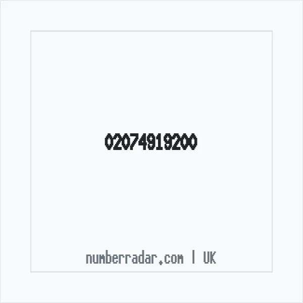 Reverse number check for +44 20 7491 9200 — who called me?