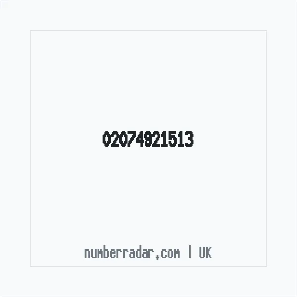 Reverse number check for +44 20 7492 1513 — who called me?