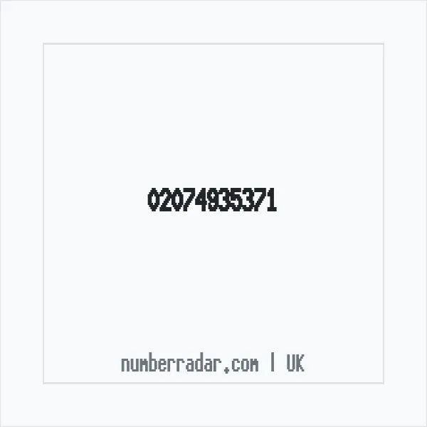 Reverse number check for +44 20 7493 5371 — who called me?