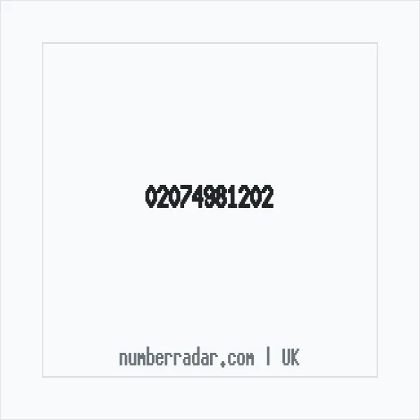 Reverse number check for +44 20 7498 1202 — who called me?
