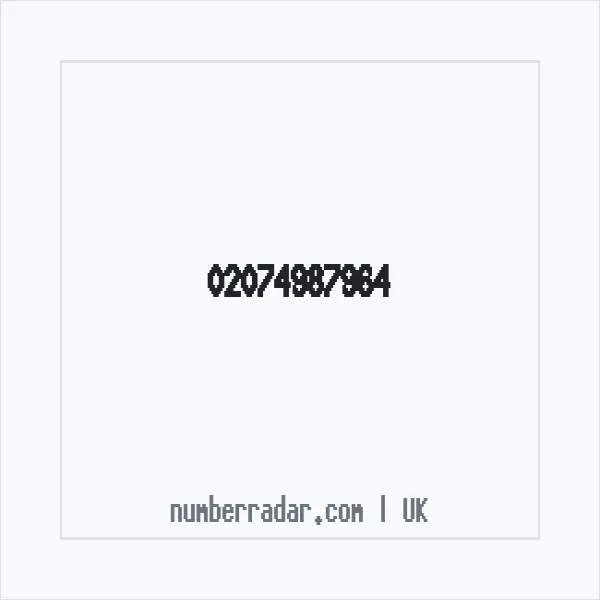 Reverse number check for +44 20 7498 7964 — who called me?