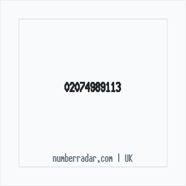 Reverse number check for +44 20 7498 9113 — who called me?