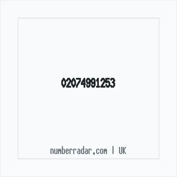 Reverse number check for +44 20 7499 1253 — who called me?