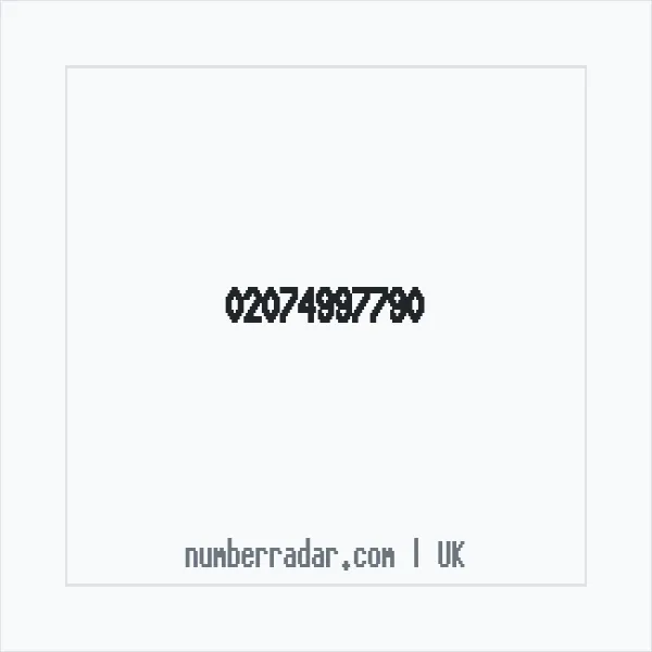 Reverse number check for +44 20 7499 7790 — who called me?
