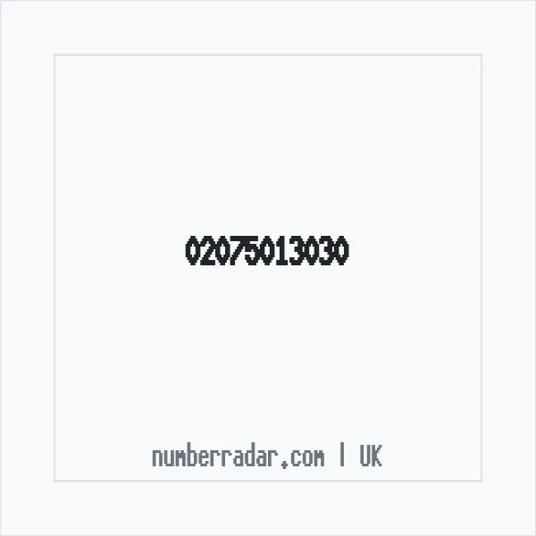 Reverse number check for +44 20 7501 3030 — who called me?