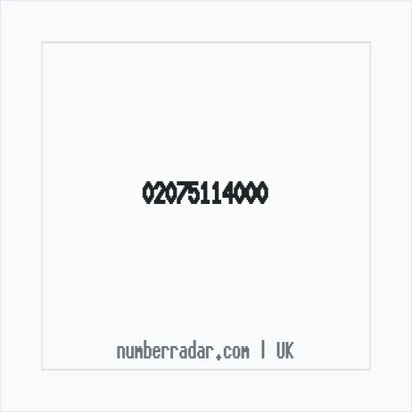 Reverse number check for +44 20 7511 4000 — who called me?