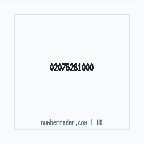 Reverse number check for +44 20 7526 1000 — who called me?
