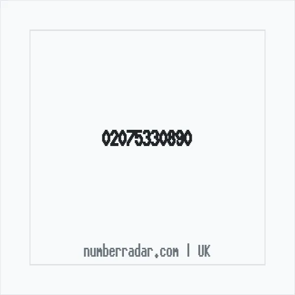 Reverse number check for +44 20 7533 0890 — who called me?