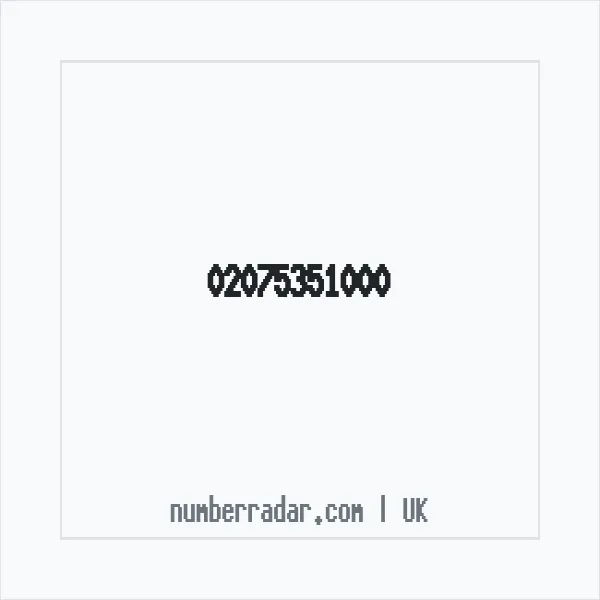 Reverse number check for +44 20 7535 1000 — who called me?