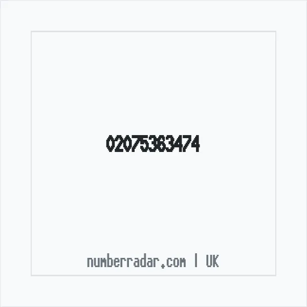 Reverse number check for +44 20 7536 3474 — who called me?