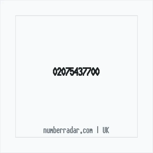 Reverse number check for +44 20 7543 7700 — who called me?