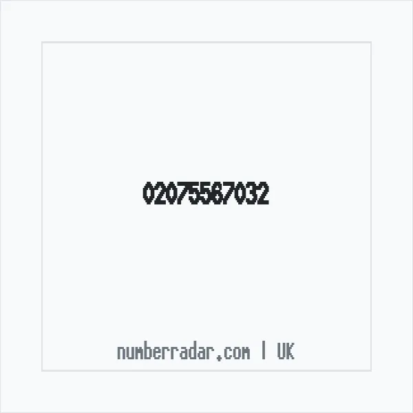 Reverse number check for +44 20 7556 7032 — who called me?