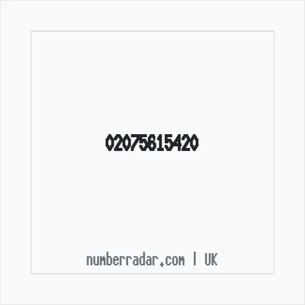 Reverse number check for +44 20 7561 5420 — who called me?