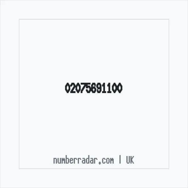 Reverse number check for +44 20 7569 1100 — who called me?