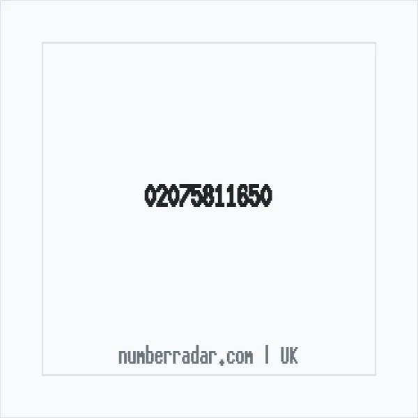 Reverse number check for +44 20 7581 1650 — who called me?