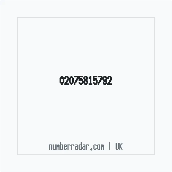 Reverse number check for +44 20 7581 5792 — who called me?