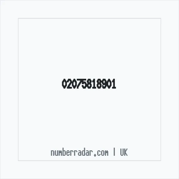 Reverse number check for +44 20 7581 8901 — who called me?