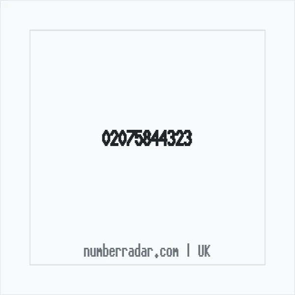 Reverse number check for +44 20 7584 4323 — who called me?