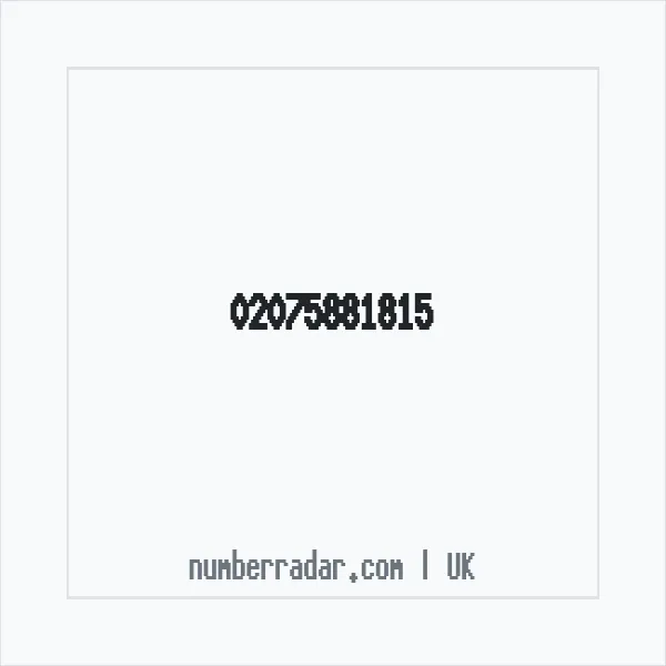 Reverse number check for +44 20 7588 1815 — who called me?