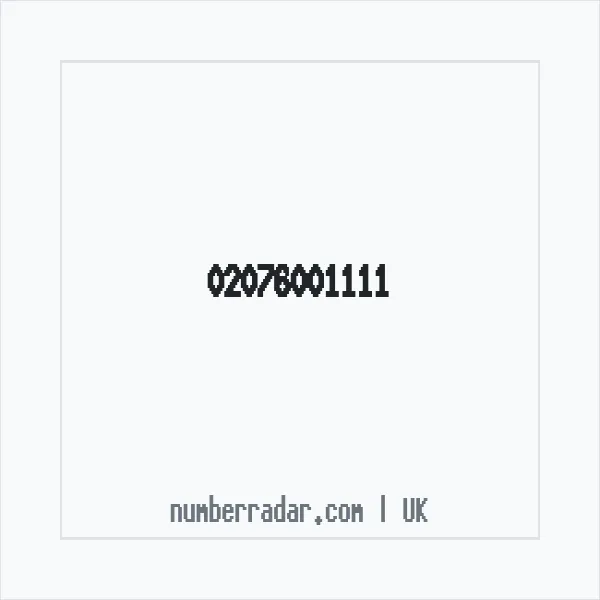 Reverse number check for +44 20 7600 1111 — who called me?