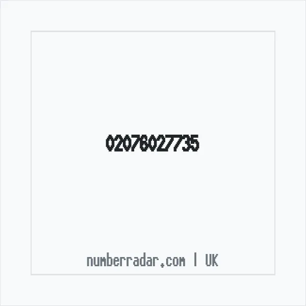 Reverse number check for +44 20 7602 7735 — who called me?