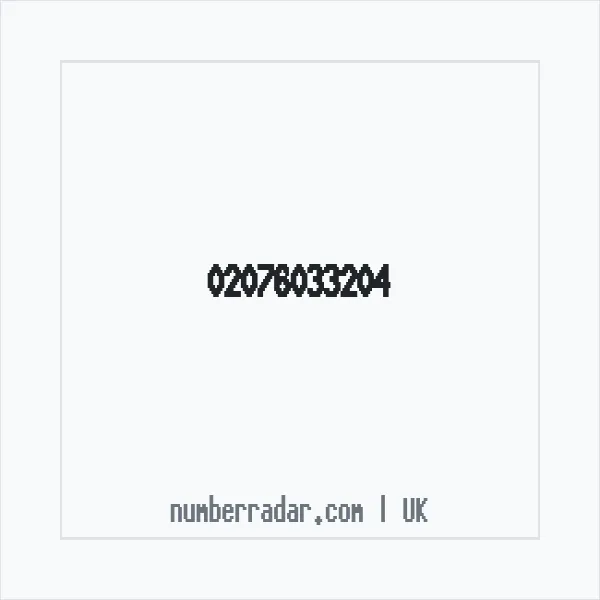 Reverse number check for +44 20 7603 3204 — who called me?