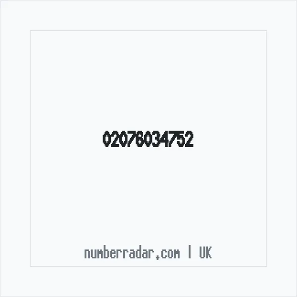 Reverse number check for +44 20 7603 4752 — who called me?