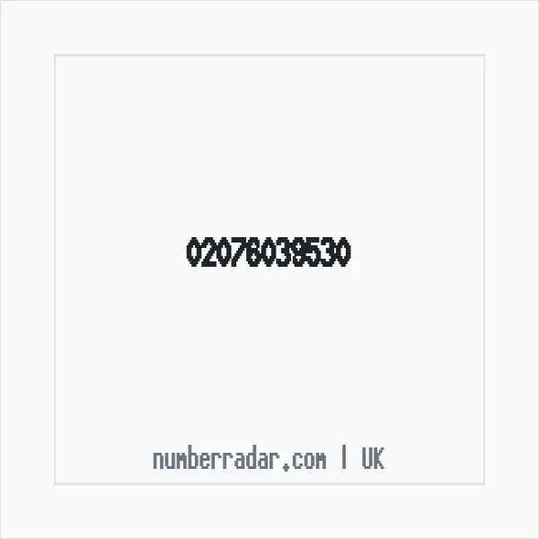 Reverse number check for +44 20 7603 9530 — who called me?