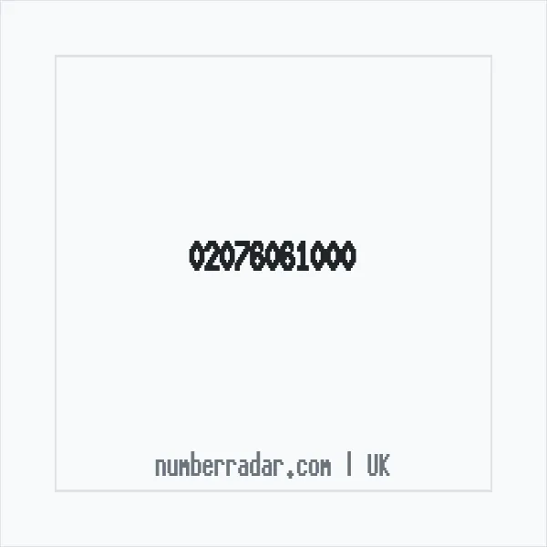 Reverse number check for +44 20 7606 1000 — who called me?