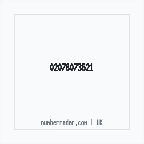 Reverse number check for +44 20 7607 3521 — who called me?