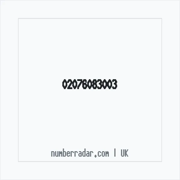 Reverse number check for +44 20 7608 3003 — who called me?