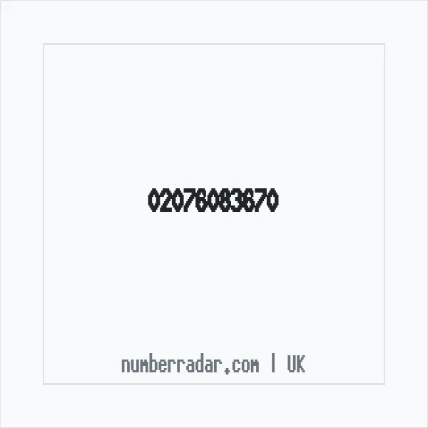 Reverse number check for +44 20 7608 3670 — who called me?