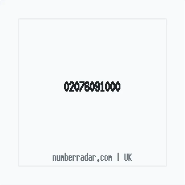 Reverse number check for +44 20 7609 1000 — who called me?