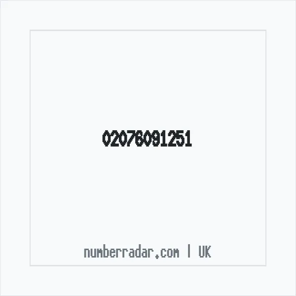 Reverse number check for +44 20 7609 1251 — who called me?