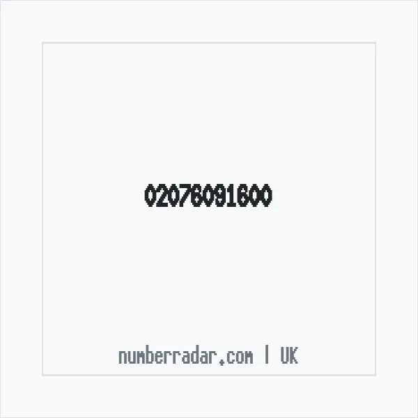 Reverse number check for +44 20 7609 1600 — who called me?