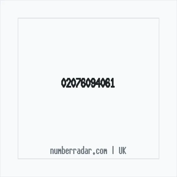 Reverse number check for +44 20 7609 4061 — who called me?