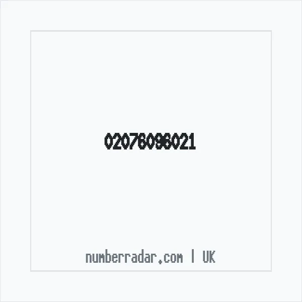 Reverse number check for +44 20 7609 6021 — who called me?