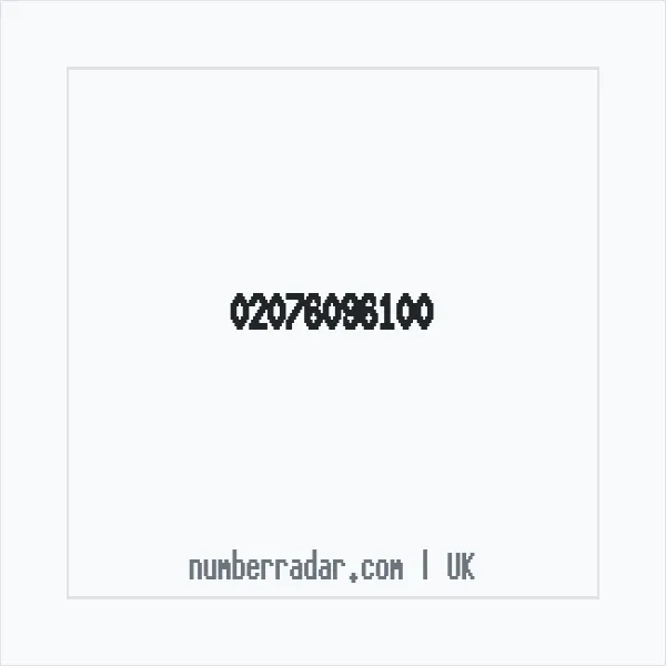 Reverse number check for +44 20 7609 6100 — who called me?