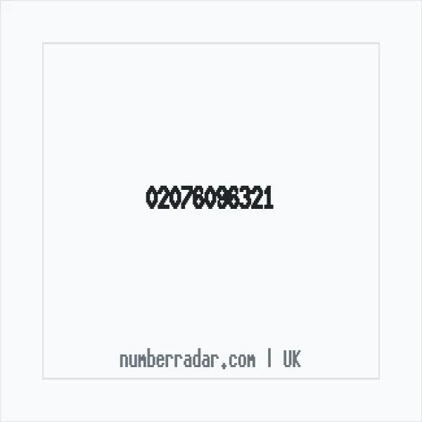 Reverse number check for +44 20 7609 6321 — who called me?