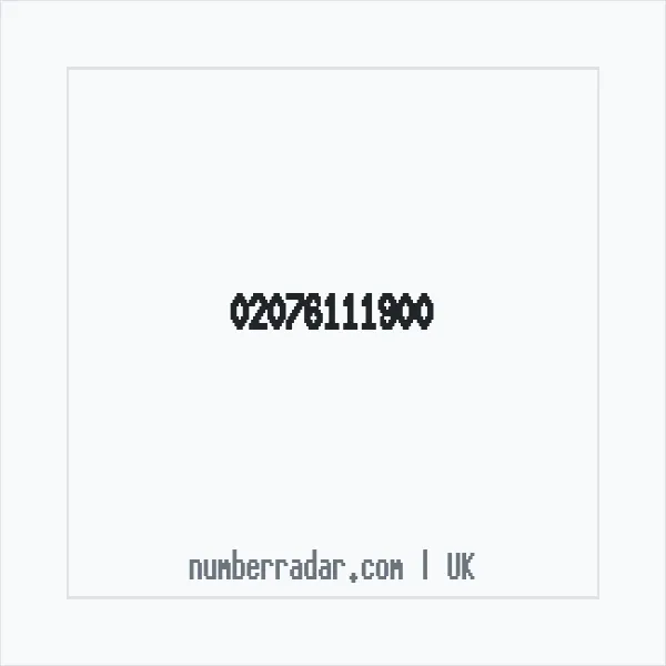 Reverse number check for +44 20 7611 1900 — who called me?